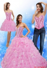 Elegant Beading and Ruffles Sweetheart 2015 Quinceanera Dresses