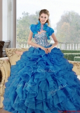 Remarkable Beading and Ruffles Sweetheart Quinceanera Gown for 2015