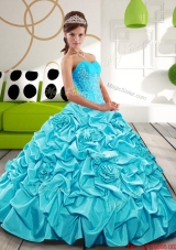 Free and Easy Sweetheart Quinceanera Dresses with Appliques and Pick Ups
