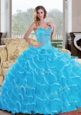 The Super Hot Ball Gown Sweetheart Sweet Fifteen Dress with Beading