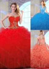 2016 Cheap Appliques and Ruffles Quinceanera Gowns with Sweetheart