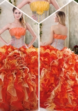 Gorgeous Multi Color Quinceanera Gowns with Sequins and Ruffles