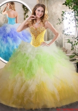 Luxurious Sweetheart Quinceanera Dresses with Beading and Ruffles