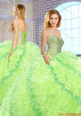 2016 Spring New Arrivals Sweetheart Quinceanera Gowns with Beading and Ruffles