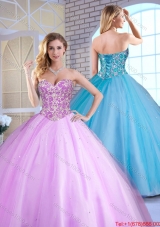 Cheap Ball Gown Beading Quinceanera Gowns with Sweetheart
