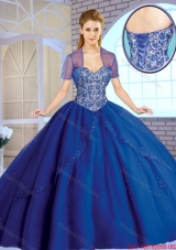 Classical Beading Sweetheart Quinceanera Gowns in Royal Blue