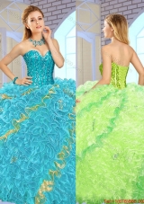 Exclusive Beading Multi Color Quinceanera Gowns for 2016