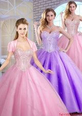 Perfect Sweetheart Quinceanera Dresses Beading and Sequins