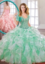 2016 Popular Beading and Ruffles Multi Color Quinceanera Dresses