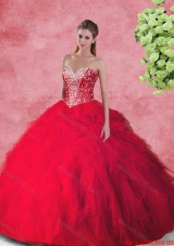 Fashionable Ball Gown Quinceanera Dresses with Beading and Ruffles