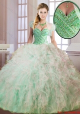 Fashionable Cheap Beading and Ruffles Quinceanera Dresses in Multi Color