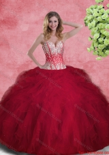 Gorgeous Ball Gown Sweetheart Quinceanera Gowns with Beading and Ruffles