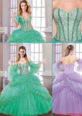 New Style Sweetheart Quinceanera Gowns with Hand Made Flowers