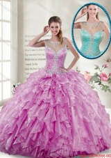 2016 New Style Ball Gown Beaded Sweet 16 Gowns in Lilac