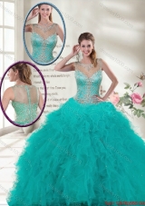 Elegant Scoop Quinceanera Dresses with Ruffles and Beading