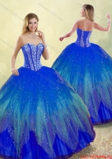 Popular 2016 Sweetheart Quinceanera Gowns with Beading