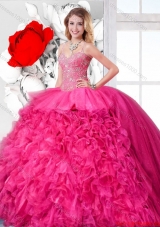 Beautiful Ball Gown Straps Sweet 16 Dresses with Beading