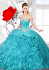 Hot Sale Ball Gown Sweet 16 Gowns with Beading and Ruffles