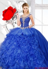 New Arrivals Scoop Quinceanera Dresses with Side Zipper