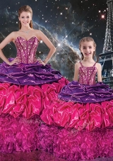 Gorgeous Sweetheart Princesita With Quinceanera Dresses with Ruffles and Pick Ups