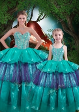 Hot Sale Ball Gown Princesita With Quinceanera Dresses with Ruffled Layers