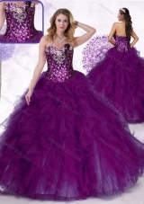 Inexpensive Ball Gown Quinceanera Dresses with Ruffles and Sequins