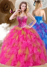 Lovely Ball Gown Sweetheart Ruffles Quinceanera Dresses in Multi Color