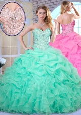 Beautiful Ball Gown Beading and Pick Ups Quinceanera Dresses