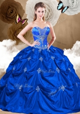 Perfect Sweetheart Quinceanera Gowns with Appliques and Pick Ups