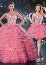 Beautiful Sweetheart Detachable Quinceanera Gowns for 2016