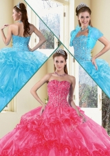 Fashionable Ball Gown Quinceanera Gowns with Beading and Ruffled Layers