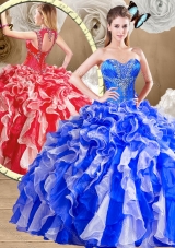 Latest Sweetheart Multi Color Sweet 16 Dresses with Ruffles