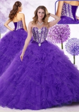 New Arrivals Sweetheart Quinceanera Gowns with Beading and Ruffles