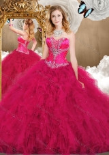 Inexpensive Sweetheart Ball Gown Quinceanera Gowns with Ruffles