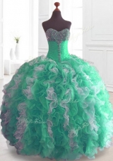 Cheap Ball Gown Sweet 16 Dresses with Beading and Ruffles