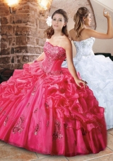 Classical Strapless Applique and Bubble Quinceanera Dress in Organza