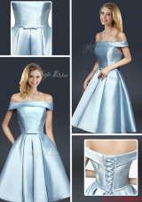 Fall A Line Knee Length Prom Dresses with Ruching