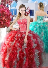 Lovely Really Puffy Quinceanera Dress with Beading and Ruffles