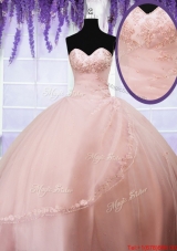 Cheap Ball Gown Sweetheart Quinceanera Dress with Appliques and Beading