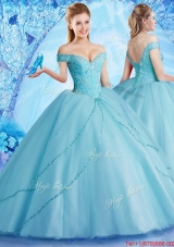 Hot Sale Big Puffy Quinceanera Dress with Off the Shoulder