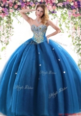 Classical Really Puffy Tulle Quinceanera Dress with Beading