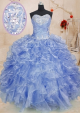 Simple Sleeveless Zipper Floor Length Beading and Ruffles 15th Birthday Dress