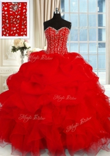 Most Popular Sleeveless Lace Up Floor Length Beading and Ruffles Quinceanera Gown