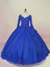 Cheap Long Sleeves Lace Up Lace and Appliques Sweet 16 Dress