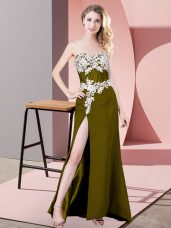 Sleeveless Lace and Appliques Zipper Dress for Prom