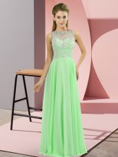 Floor Length Prom Gown High-neck Sleeveless Zipper