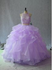 Adorable Sleeveless Backless Beading and Ruffles Sweet 16 Dress