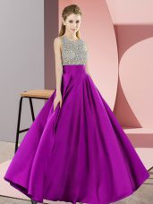 Purple Dress Like A Star Prom and Party with Beading Scoop Sleeveless Backless