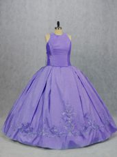Elegant Floor Length Ball Gowns Sleeveless Lavender Sweet 16 Quinceanera Dress Zipper