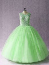 Sleeveless Asymmetrical Beading Lace Up Vestidos de Quinceanera with